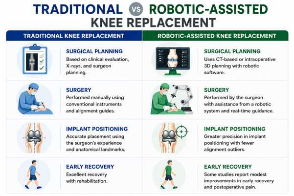 Differentiating Robotic and Traditional Knee Replacement